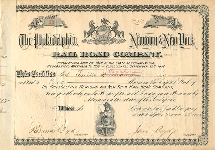 Philadelphia, Newtown and New York Railroad Co.